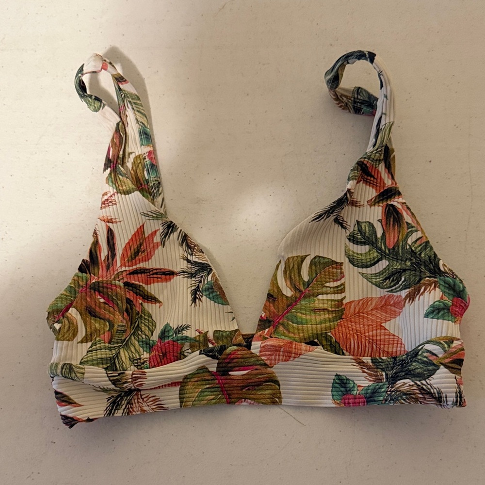 Boys + Arrows Tropical Print Bikini Top